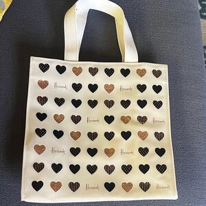 Harrods Black and Gold Heart Pattern Tote